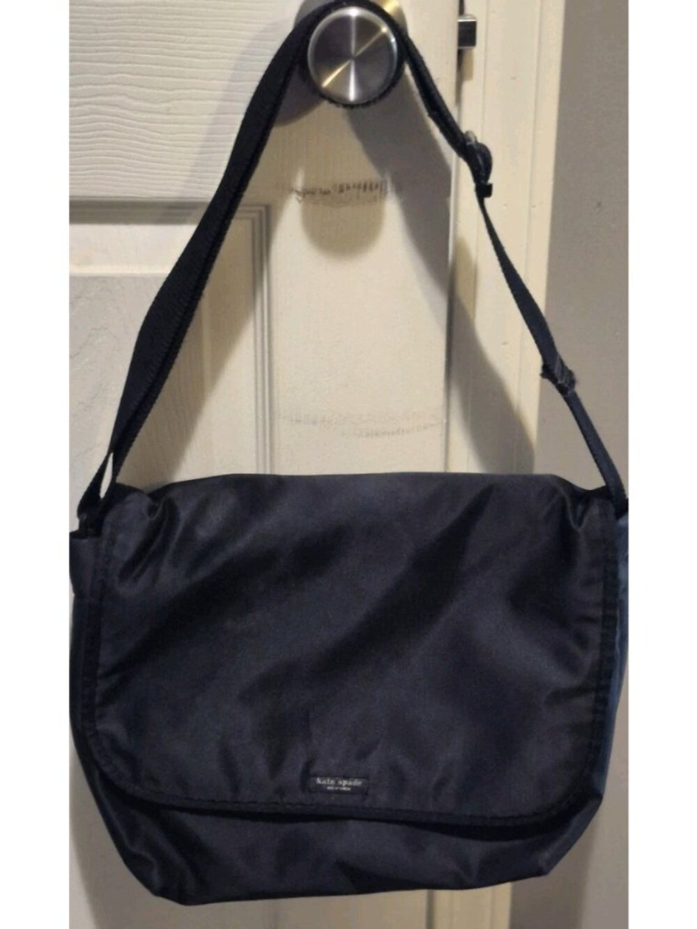 Kate Spade Black Nylon Medium Bag Satchel w/ Adjustable Strap